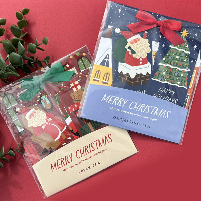 紅茶 ティーバッグ かわいい 個別包装 ギフト プチギフト お配りギフト お礼 クリスマス サンタ×ツリー サンタ×トナカイ 2023クリスマス おしゃれ 飲み物 ご挨拶 メッセージギフト リラックス プレゼント あたたかい クリスマスプレゼント ノベルのサムネイル