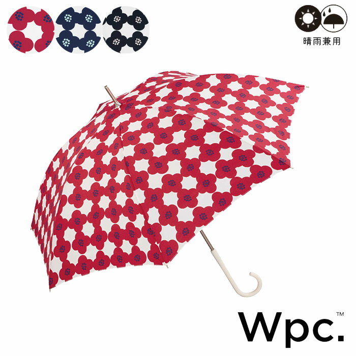 ワールドパーティー Wpc 傘 レディース 長傘 雨傘 ワールドパーティー カメリア ブラック ネイビー レッド 4036-07 日傘 花柄 丈夫 手開き 雨 梅雨 アンブレラ 晴雨兼用 UVカット 軽量 紫外線対策 グラスファイバー 撥水 おしゃれ レイングッズ パラソル 通勤 通学 プレゼント 旅行 女性