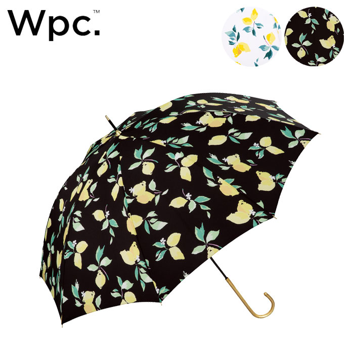 Wpc 傘 レディース 長傘 雨傘 ワールドパーティー レモン ブラック ホワイト 58cm 97168-02 レモン 果物 晴雨兼用 日傘 UVカット 紫外線対策 撥水 軽量 丈夫 手開き かわいい 雨 梅雨 アンブレラ おしゃれ パラソル 通勤 通学のサムネイル