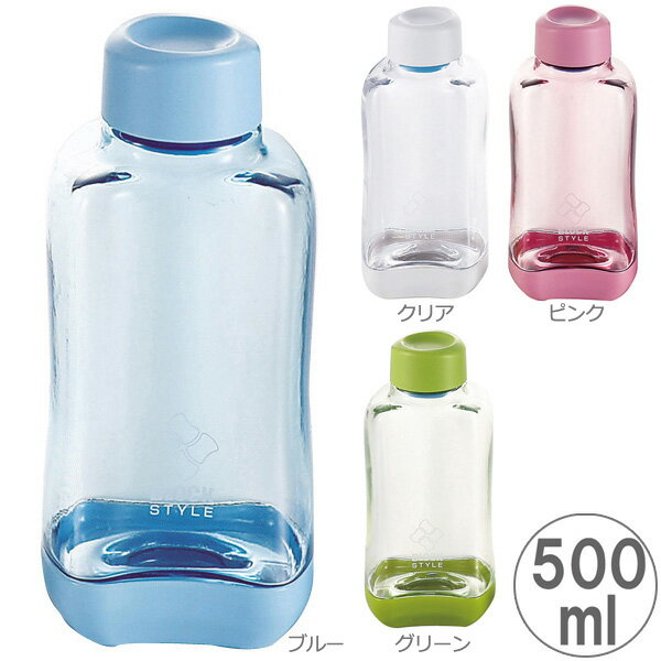 水筒 スポーツボトル ブロックスタイル PCアクアボトル 500ml BPAフリー スポーツドリンク作り 便利な目盛付きボトル