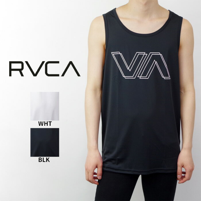 ルーカ タンクトップ  メンズ メール便 RVCA ルーカ タンクトップ メンズ ラッシュガード ラッシュタンク ブラック ホワイト S/M BA041856 スポーツタンクトップ UVカット 水陸両用 速乾 紫外線対策 日焼け防止 男性用 トレーニング ジム スポーツ マリンスポーツ 海 プール 送料無料