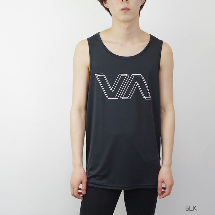 メール便 RVCA ルーカ タンクトップ メンズ ラッシュガード ラッシュタンク ブラック ホワイト S/M BA041856 スポーツタンクトップ UVカット 水陸両用 速乾 紫外線対策 日焼け防止 男性用 トレーニング ジム スポーツ マリンスポーツ 海 プール 送料無料