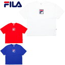 フィラ Tシャツ メンズ レディース 半袖 ペアルック おしゃれ FILA ビックシルエット クルーネックシャツ ホワイト レッド ネイビー M L XL FM...