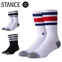 メール便 stance socks スタンス ソックス 靴下 BOYD ST SOCKS メンズ ブラック/ホワイト/ブルー Lサイズ 25.5-29.0cm A556A20BOS ストリート おしゃれ ブランド 丈夫 アイコン 定番 バスケ スポーツ ハイソックス 大きいサイズ かわいい 誕生日 プレゼント ギフト 父の日