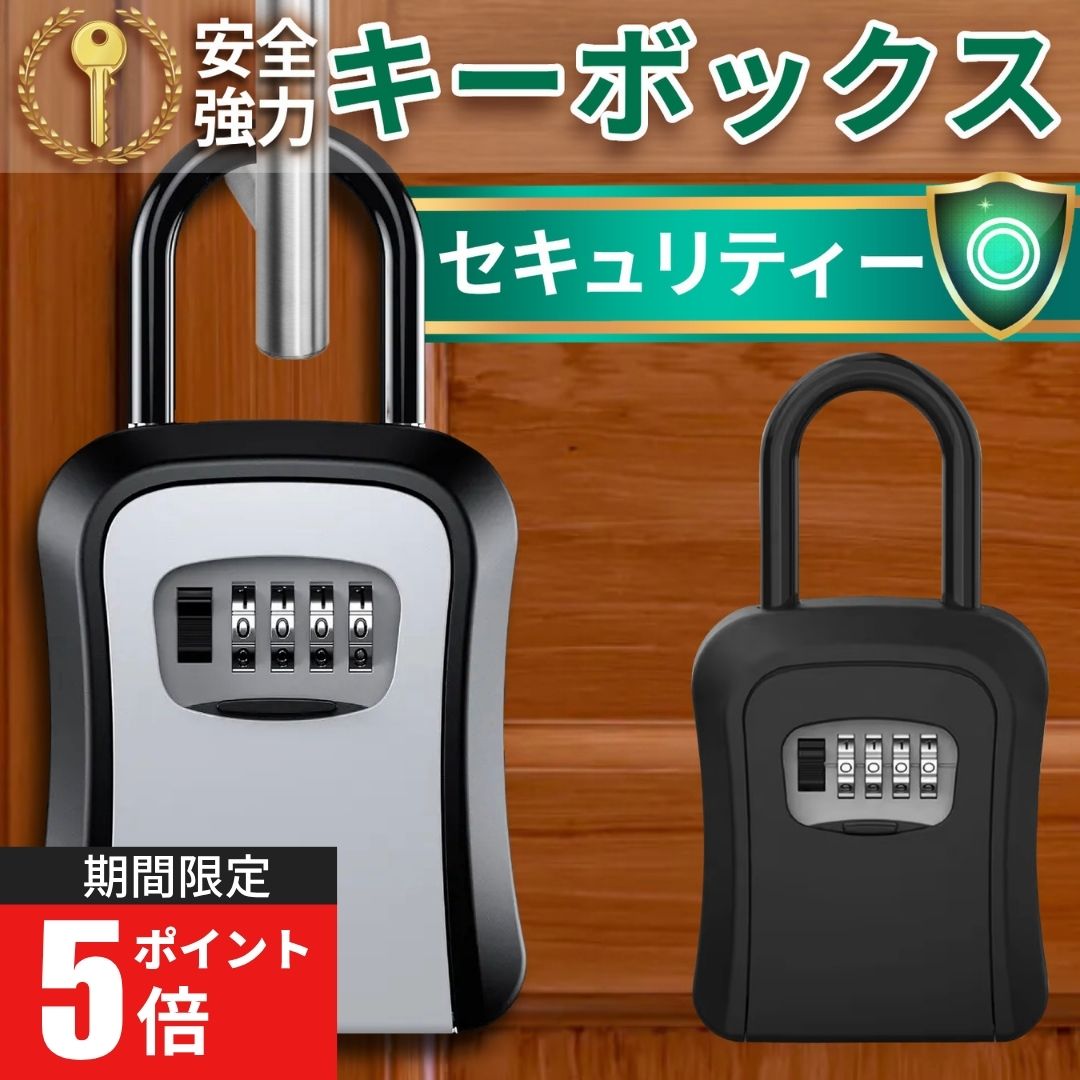 【ポイント5倍！】【3冠獲得!!】キーボックス 鍵 防犯 防水 玄関 収納ボックス 壁掛け 屋外 ダイヤル式 鍵収納 セキュリティボックス 防犯キーボックス 暗証番号 大容量 操作簡単 ロックポケット 南京錠式 盗難防止 侵入対策 鍵共有