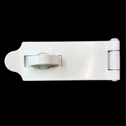 防犯　簡単な戸締り　箱やケースの蓋の開閉にストップ塗掛金白　ホワイト