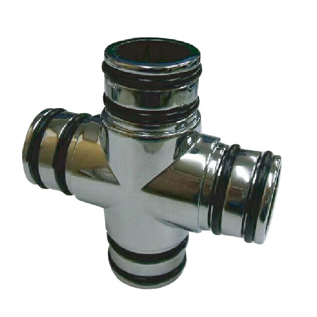 パイプ支持　パイプジョイント　パイプ接続　クロスジョイントパッキン付Φ32mm