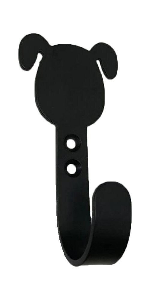 可愛い犬の形にしているユニークなフックです。 ■材質：鉄 ■仕上：ブラック塗装 ■部品：丸皿タッピング4.0x32　2本