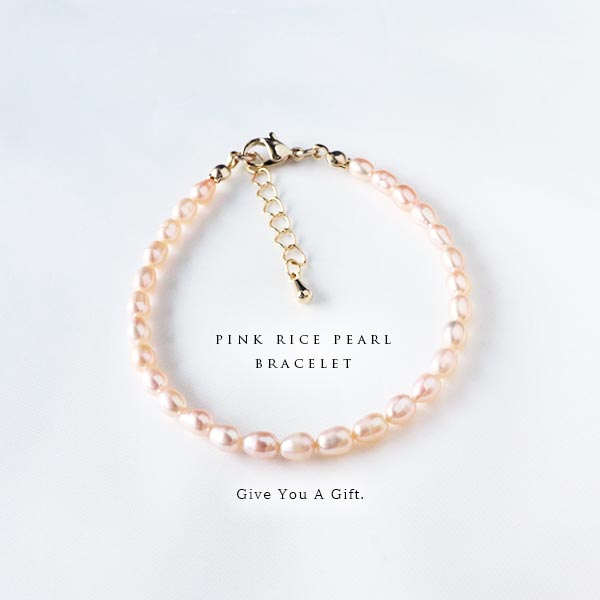 ブレスレット レディース 淡水パール ベビーパール 真珠 天然石 パワーストーン 淡水パールブレスレット ピンク 小粒 ライス パール 小さめ 淡水真珠 ゴール...