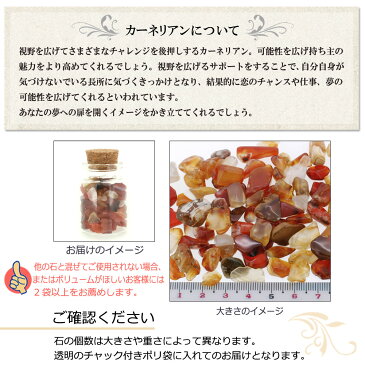 さざれ石 天然石 ガラスの小瓶入り カーネリアン マダガスカル産 Aランク 約25g 小-中粒【パワーストーン ネイル ストーン パーツ 開運 浄化 アクセサリー さざれ 水晶 ブレスレット ブレス インテリア 水槽 レジン オルゴナイト ポイント消化】