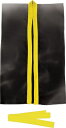サテンロングハッピ　黒（黄襟）　J（ハチマキ付） 法被 運動会 体育 大会 イベント 発表会 衣装 送料無料