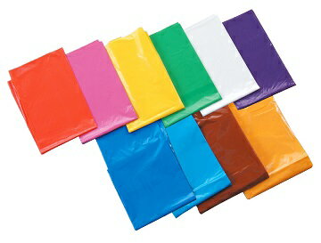 【お得クーポン配布中！】水色　カラービニール袋（10枚組） 送料無料
