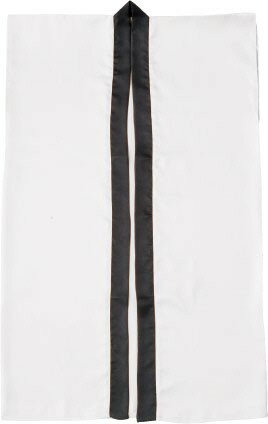 【お得クーポン配布中！】サテンロングハッピ　白　L（ハチマキ付） 法被 運動会 体育 大会 イベント 発表会 衣装 送料無料