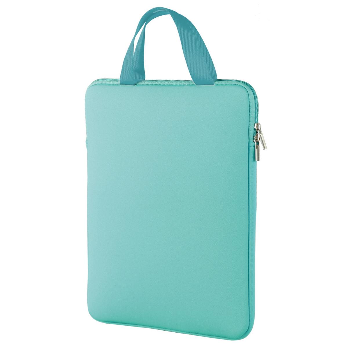 PCタブレット用クッションケース L アクアグリーンタブレットケース クッションケース PCケース 保護 PCアクセサリー 学用品 学校 持ち運び 収納 仕事 ...