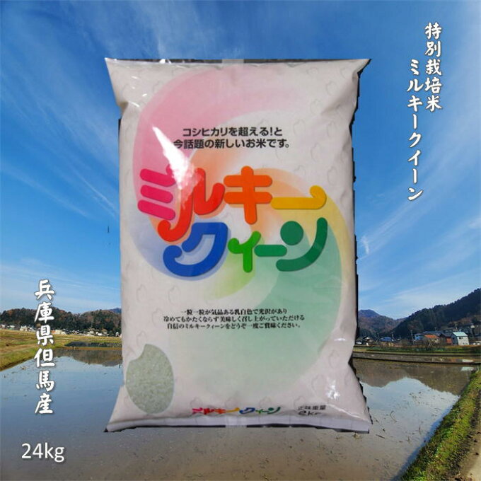 【新米】令和2年産 兵庫県産 但馬産 冷めてもおいしい もっちり米 おにぎり お弁当 玄米【特別栽培米ミルキークイーン】24kg