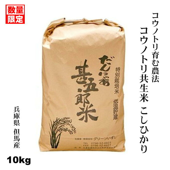 セール【数量限定/R2年産】コウノトリ米 10kg コウノトリ育む農法 兵庫県産 豊...