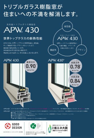 APW430 樹脂窓すべり出し窓 W405mm×H570mm YKKAP 10年保証　非防火仕様　アングル付き 内外ブラックトリプルガラス（ダブルLow-e） 樹脂スペーサー ガス入り【網戸別売】カラー変更ご相談下さい（要見積） 3