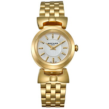 ファッション界を代表するフランスのラグジュアリーブランド ROCHAS（ロシャス）のレディース腕時計 ARTDECO07 シルバー/ゴールド アールデコ リボンモチーフ メタルブレスレット パリコレ スイス製
