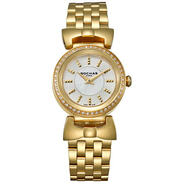 ファッション界を代表するフランスのラグジュアリーブランド ROCHAS(ロシャス)のレディース腕時計 ARTDECO09 シルバー/ゴールド アールデコ リボンモチーフ メタルブレスレット パリコレ スイス製
