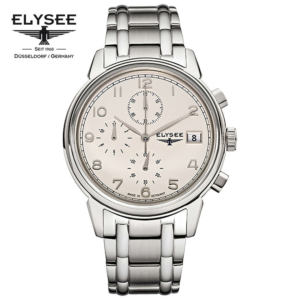 2021新作モデル 激レア! ELYSEE 高品質】クロノグラフ腕時計(電池