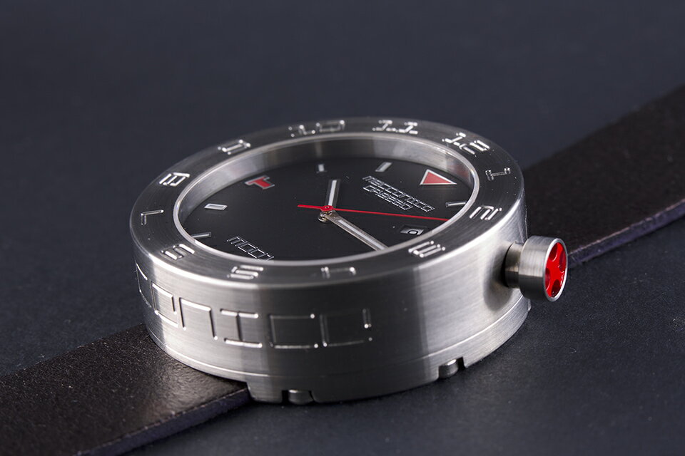 MECCANICA GREZZA（メカニカ・グレッザ） MG01 44S BK-BK スティール/ブラック/ブラック イタリアンデザインウォッチ メンズ機械式腕時計