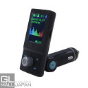 【FUNJOB】FMトランスミッター Bluetooth5.0 ハンズフリー通話 USBポート 電圧測定機能付き / カラーLED 音楽再生 ワイヤレス スマホ