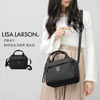 LISA LARSON リサラーソン バッグ ショルダーバッグ レディース ブラック ミニショルダーバッグ ミニショルダー ミニバッグ 2way 撥水 軽撥水 お財布バッグ マイキー ワンポイント シンプル コンパクト 肩がけ 斜めがけ ハンドバッグ 手持ち 広マチ マチ幅広め ランチバッグ