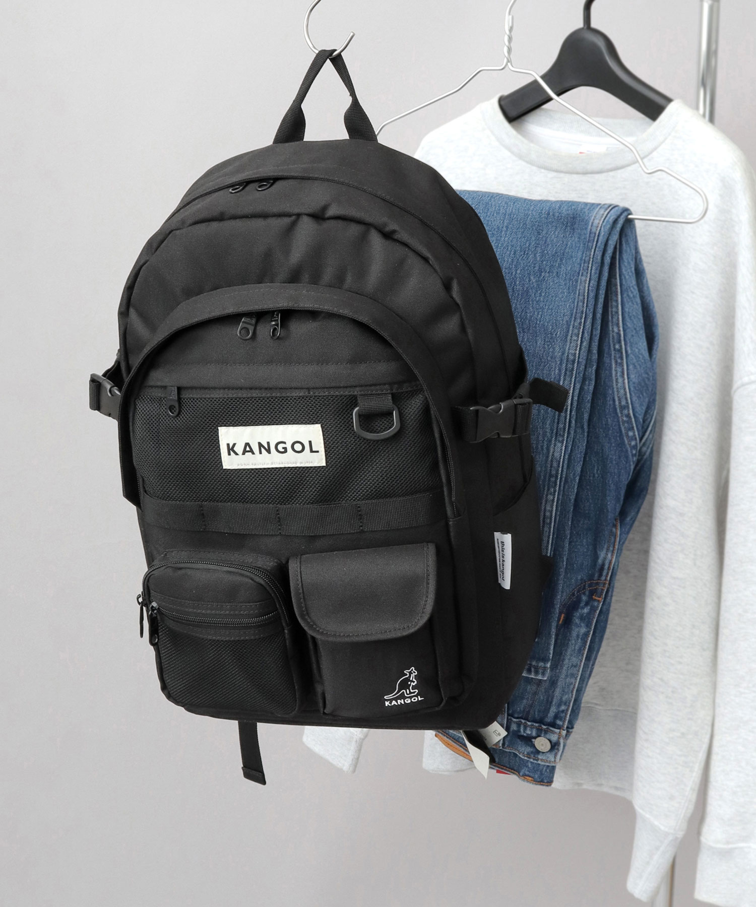 KANGOL カンゴール リュック メンズ レディース リュックサック バックパック A4 大容量 通勤 通学 PC収納 ノートPC タブレット 多収納 軽量 デイパック スクールバッグ 旅行 アウトドア 21.5L シンプル glabella-10019563 A.M.S. サンプル画像3