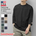 グッドウェア Goodwear 7分袖 Tシャツ ロンT 七分袖Tシャツ メンズ レディース USAコットン 7.6オンス シンプル 無地 カジュアル 七分袖 ...
