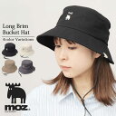 モズ moz バケットハット レディース ハット バケハ 帽子 あご紐付き 顎紐 サファリハット アウトドアハット ヘラジカ 刺繍 シンプル 春 夏 日よけ 洗える おしゃれ アウトドア フェス カジュアル 北欧ブランド