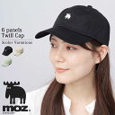 moz モズ キャップ レディース 帽子 ぼうし ツイルキャップ ハイキャップ シンプル コットン 6パネルキャップ つば長め エルク 刺繍 無地 オールシーズ...