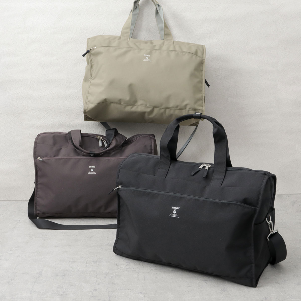 anello GRANDE アネロ グランデ ボストンバッグ 旅行バッグ 大容量 35L 撥水 軽量 2WAY ショルダーバッグ ダッフルバッグ ジムバッグ ヨガバッグ キャリーオン 修学旅行 マザーズバッグ 多収納 10ポケット glabella-10018824 A.M.S. サンプル画像3