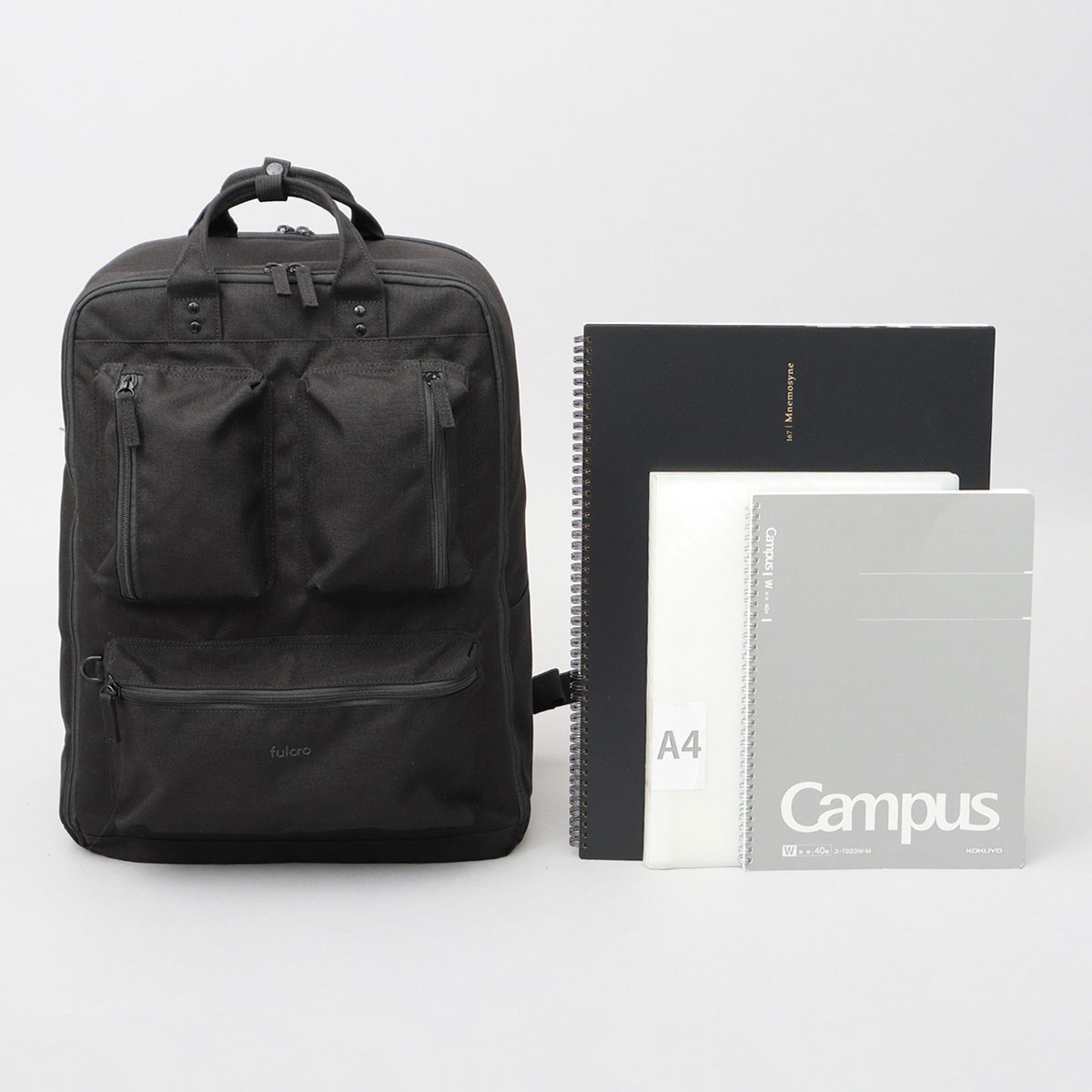 fulcro フルクロ リュック メンズ レディース ビジネスリュック バックパック A3 PC収納 2層式 撥水 大容量 30L キャリーオン 通勤 通学 出張 旅行 フロントオープン コの字ファスナー チェストベルト 多収納 シンプル 無地 glabella-10019365 A.M.S. サンプル画像3