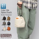 ユニバーサルオーバーオール 巾着ポーチ ショルダー バッグ メンズ レディース 撥水 ナイロン 軽量 ミニバッグ 2way 巾着 ポーチ ハンドバッグ 小さめ おしゃれ 男女兼用 UNIVERSAL OVERALL