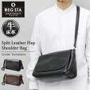【SALE/11%OFF】ショルダーバッグ メンズ レディース フラップ 斜めがけバッグ 牛床革 革 レザー b5 マチ広 斜めがけ 肩掛け ショルダー 無地 ...