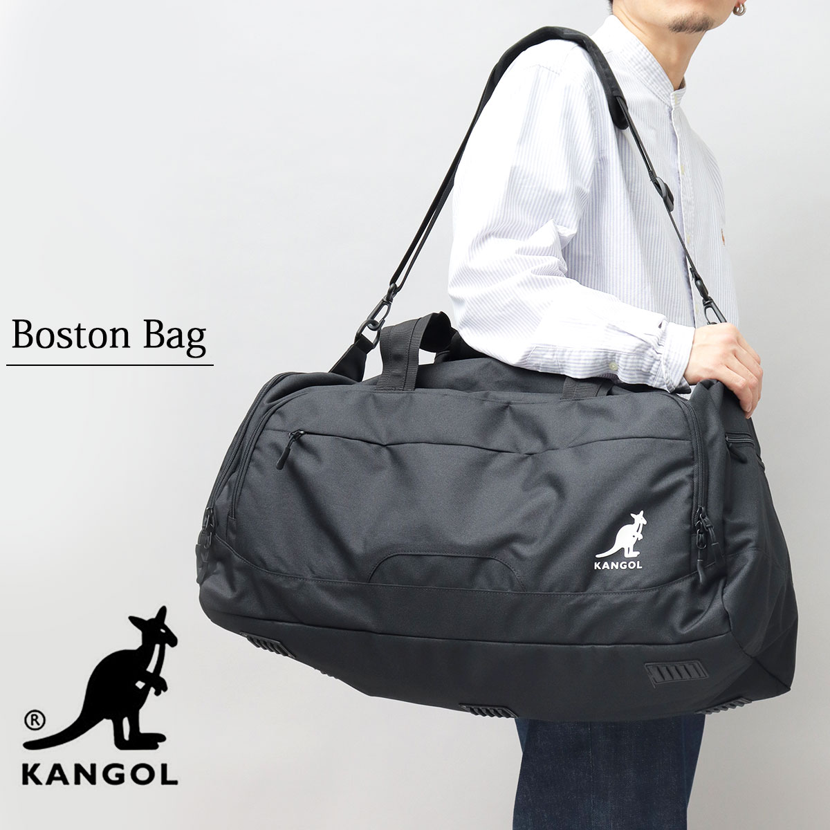 KANGOL カンゴール ボストンバッグ 旅行 ダッフルバッグ 50L 50リットル 修学旅行 部活 2way仕様 ショルダーバッグ 肩がけ ハンド 手持ち シューズ収納 カジュアル おしゃれ 合宿