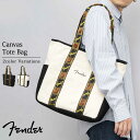 Fender フェンダー トートバッグ キャンバストート バッグ メンズ レディース 手提げ 肩がけ a4 大きめ 大容量 シンプル キャンバスバッグ ファスナ...
