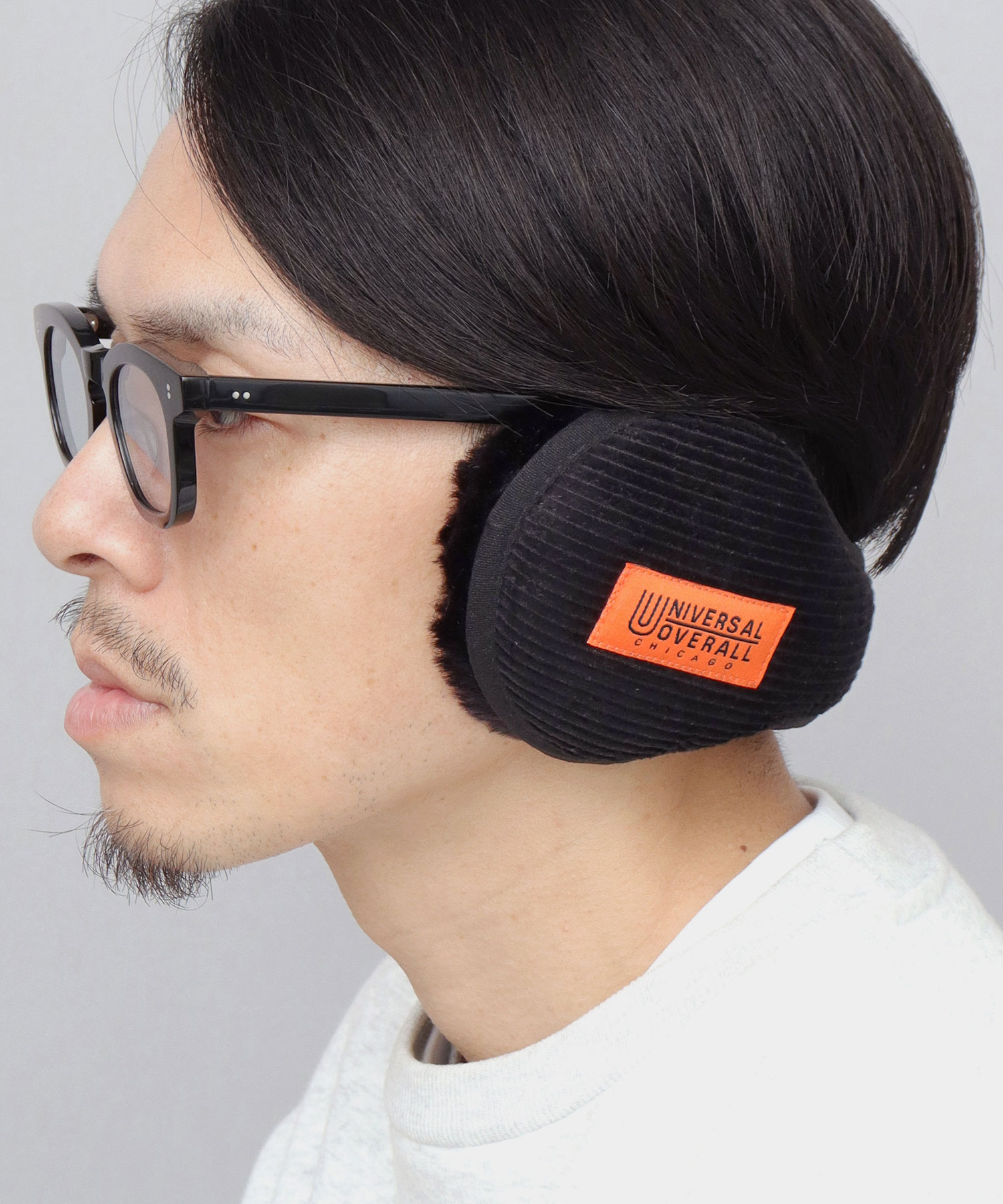 ユニバーサルオーバーオール イヤーマフ メンズ レディース 防風 耳あて 耳当て コーデュロイ 折りたた..