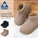 ジェリー GERRY 厚底 ムートンブーツ レディース ショートブーツ フェイクムートン ブーツ 軽量 ショート丈 靴 ボア ファー 防寒 ふかふか 暖かい 秋...
