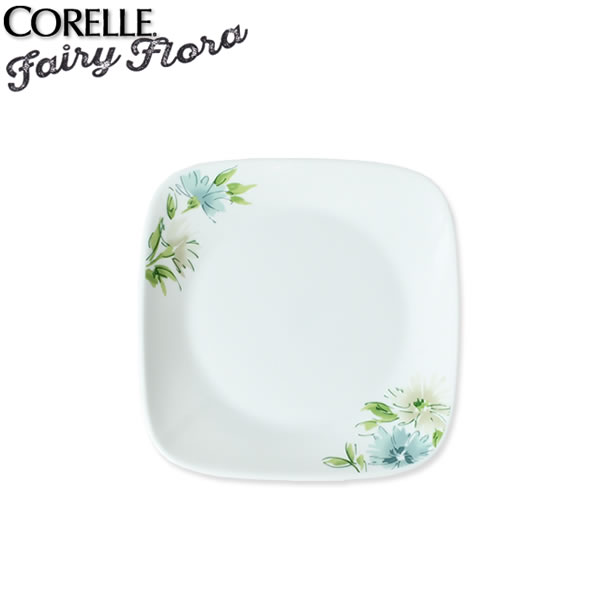 【レビュー特典付き】コレール フェアリーフローラ(CORELLE Fairy Flora) CP-9469 スクエア小皿J2206-FFA オーブン 電子レンジ 食器洗浄乾燥機対応 丈夫 軽量【Glad Life】【ポイント2倍】