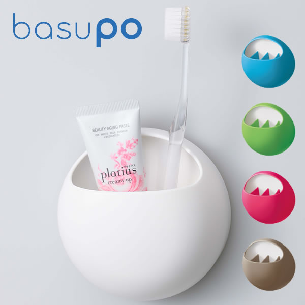 はぶらしホルダー basupo 「バスポ」ホワイト PW6822 [SANEI] 【Glad Life】【ポイント10倍】