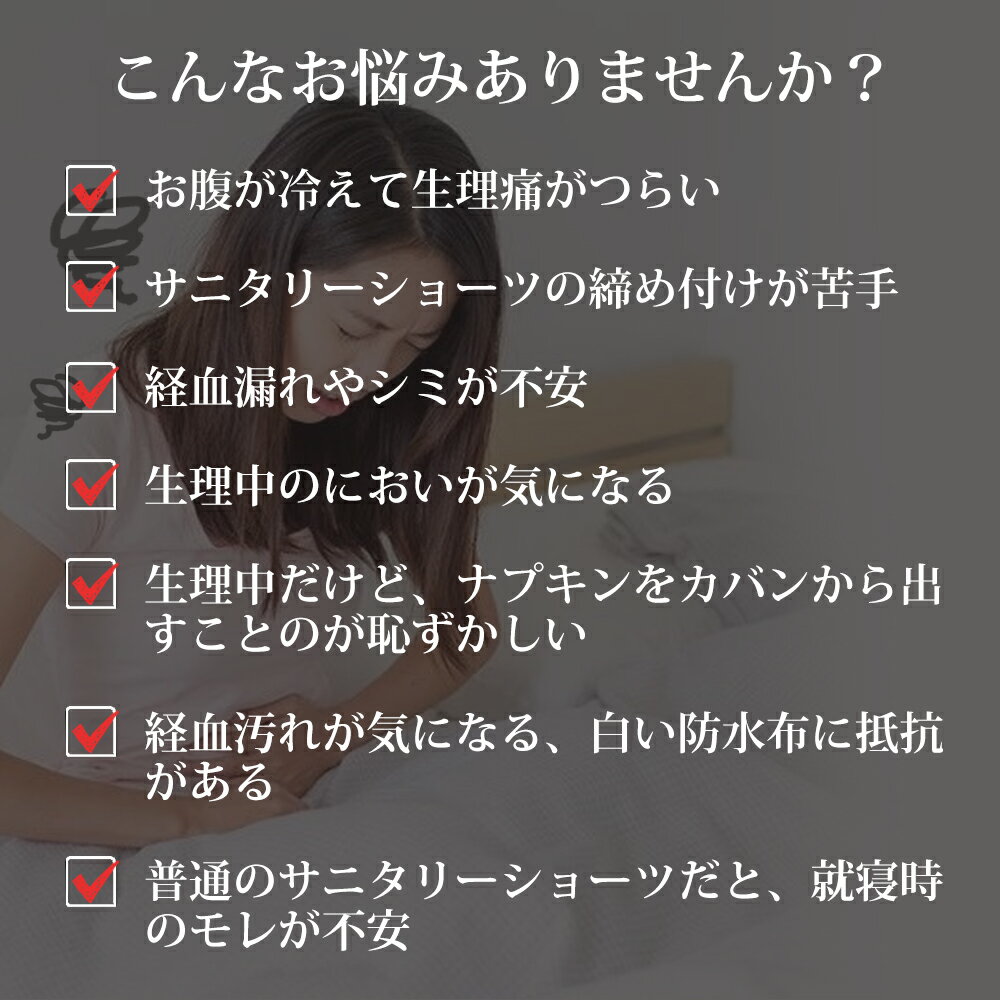 サニタリーショーツ 吸水 吸収 サニタリー ポケット付 生理用 パンツ コットン 昼用 夜用 下着 予備 ナプキン カイロ が入る 多い日 漏れない 吸収型 吸水型ショーツ 抗菌 防臭 温活 快適 安心 2