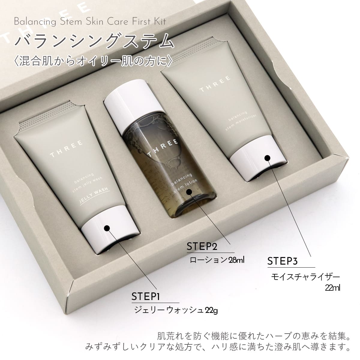 three メンズ コスメ ギフト スリー化粧品 セット スリー メンズスキンケアセット ギフトセット コスメプレゼント three 化粧品 スキンケア プレゼント THREE バランシングステム ファーストキット 化粧水 乳液 フェイスウォッシュ 3