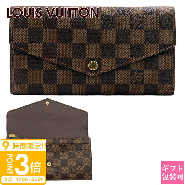 【P3倍】【正規紙袋無料】ルイヴィトン 長財布 新品 小銭入れあり レディース ポルトフォイユ サラ ダミエ N63209 LOUIS VUITTON ルイ・ヴィトン 正規品 ギフト 2025年 通販 ルイビトン ビトン ギフト プレゼント
