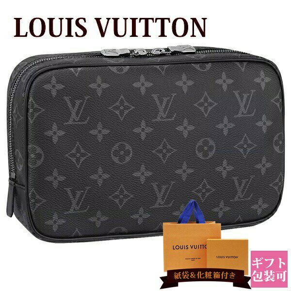  ルイヴィトン バッグ 鞄 かばん 新品 メンズ トラベルポーチ トゥルース トワレ GM モノグラム エクリプス M43383 LOUIS VUITTON ルイ・ヴィトン 新品 正規品 ギフト 2024年 通販 ルイビトン ビトン プレゼント