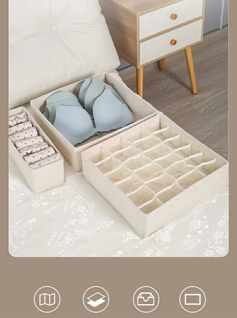 仕切りケース 収納ボックス 布 折りたたみ 下着収納ケース ランジェリー収納ボックス 引出し収納 衣類収納 小物 アンダーウェア 靴下 ハンカチ ブラジャー ネクタイ 仕切りボックス 衣類ケース おしゃれ 収納ケース コンパクト プレゼント 送料無料