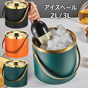 アイスペール 二重構造 ステンレス製 溶けない アイスバケット 真空断熱 サーモス アイスペール 氷入れ ハンドルとフタ付 シャンパン ボトル パーティー食器保冷用 大容量 2L 3L アイスバケツ 持ちやすい プロ仕様 家庭用 業務用 全3色