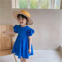 韓国子供服 ワンピース 夏 子供ドレス コットン 半袖 透かし彫り ベアバック 女の子 リゾート おしゃれ 子ども服 赤ちゃん ベビー ビーチ カジュアル 女児 人気 可愛い ジュニア服 卒園式/入学式/パーティ ブルー レッド