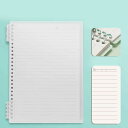 ノート システム手帳 ホワイト B5 罫線入り リングカバータイプ 4冊入り 横罫(8mm) 小さい 読書ノート 会議ノート B5 手帳 B5メモ帳 スケジュー...