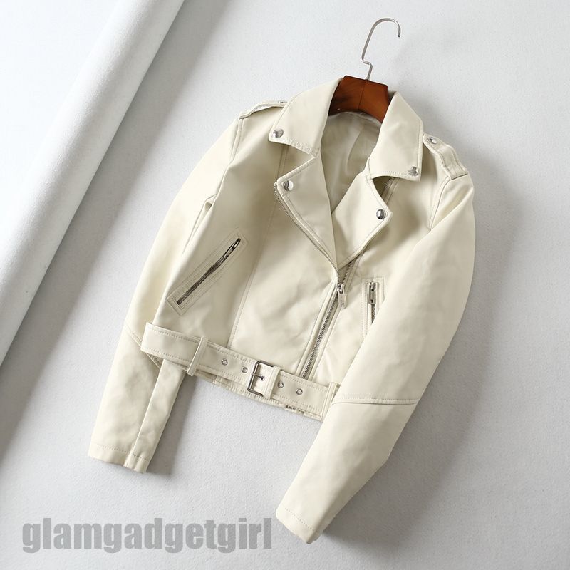 新生活 ライダースジャケット 全5色 レディース アウター 秋 冬 春 大きいサイズ ショート丈 フェイクレザー ウエストベルト タイト 定番 カジュアル 黒 白 赤 プレゼント ギフト 母の日